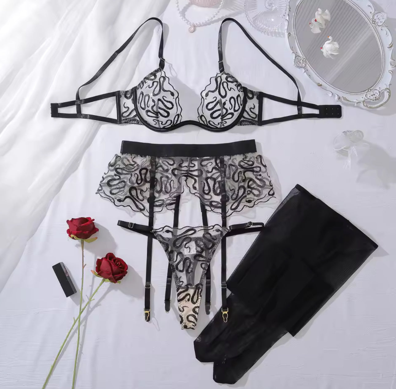Matilde Sheer Lingerie Set