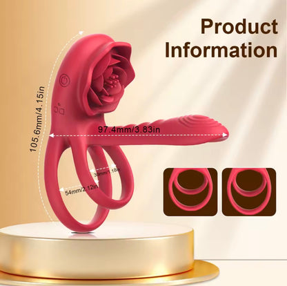 🔥2025 BloomVibe 15° Curve Boost Cock Ring – 4-in-1 Couple Toy with Remote Control