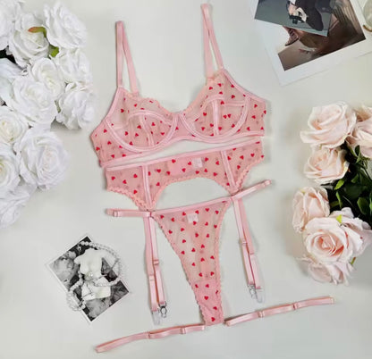Pink Cupid Lingerie Set