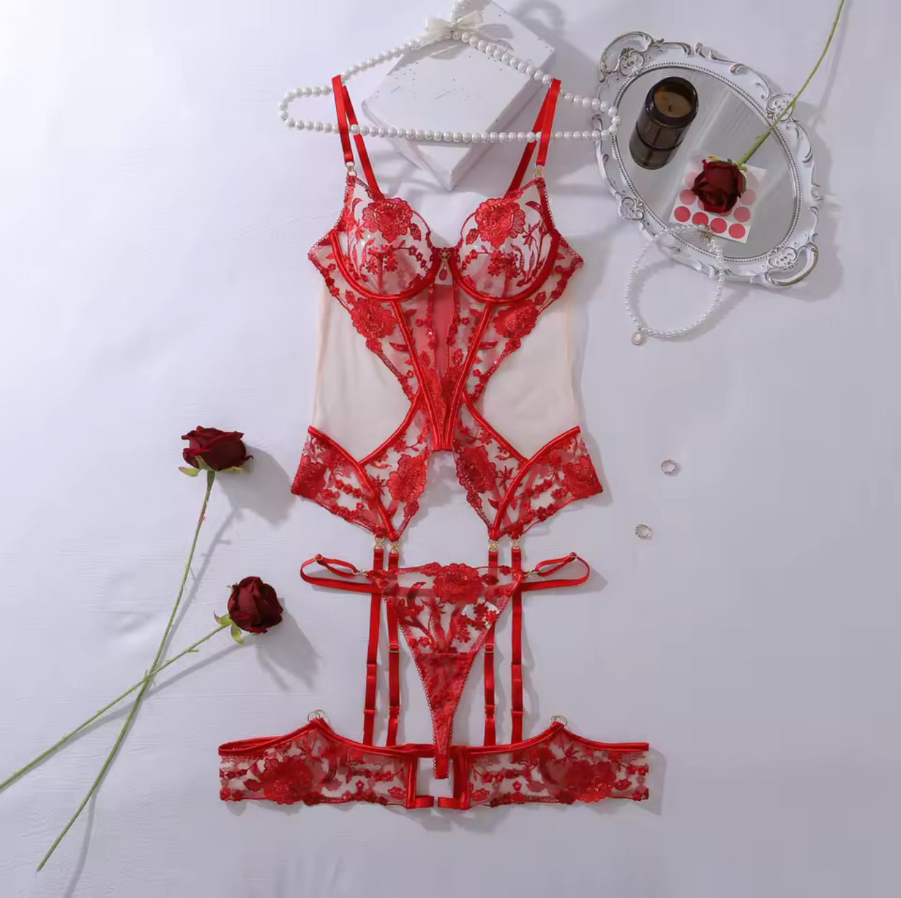 Passion Rouge Corset Set