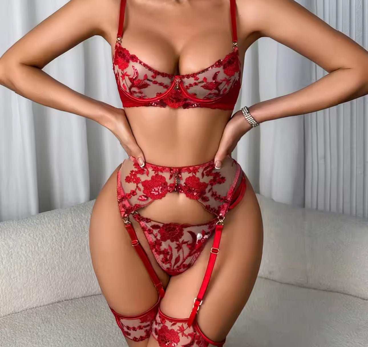 Passion Rouge Lingerie Set