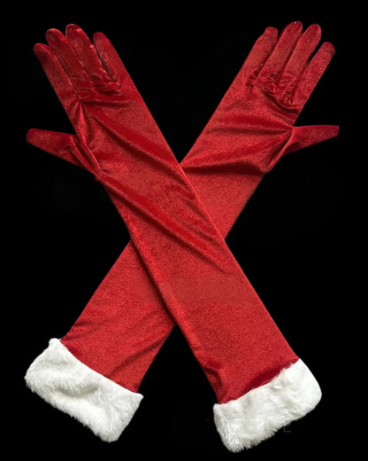 Christmas Glam Long Gloves