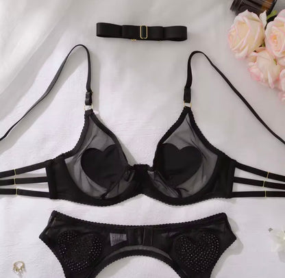 Diamond Heart Lingerie Set