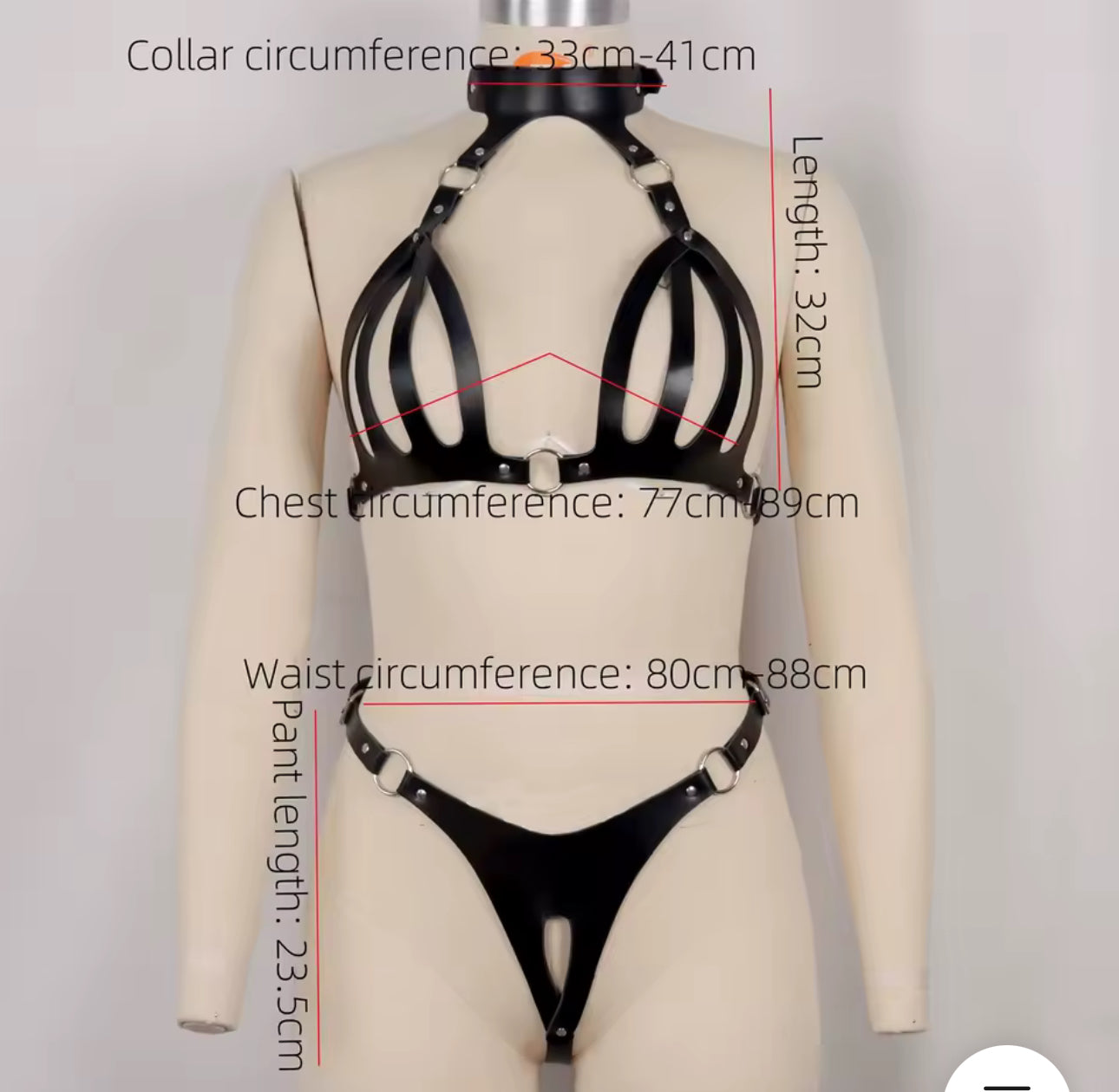 Matte Leather Lingerie Set