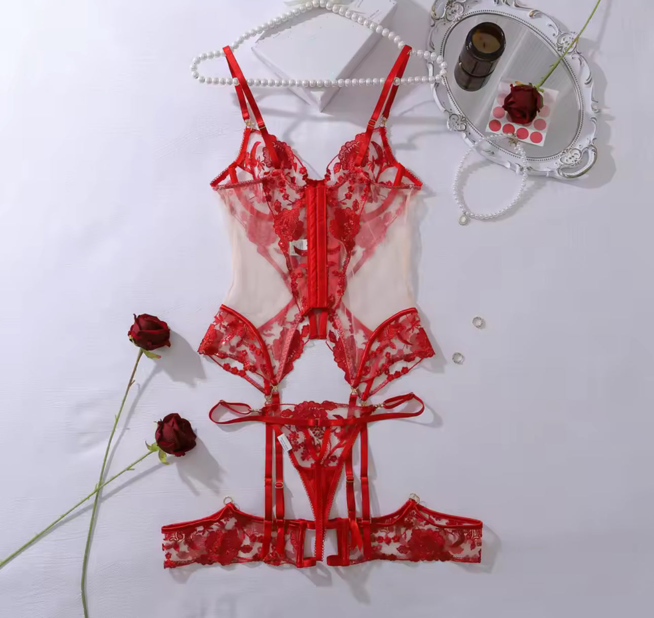 Passion Rouge Corset Set