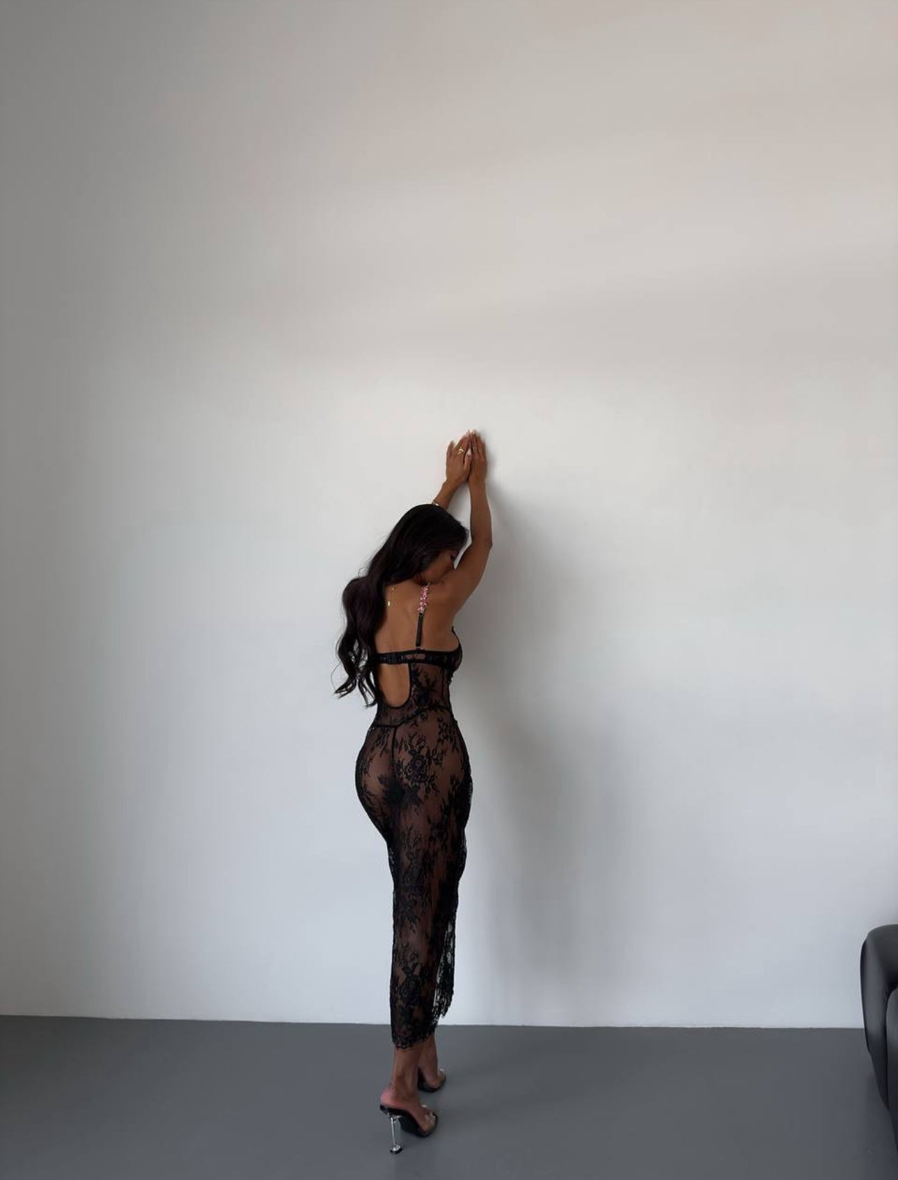 Midnight Petals Sheer Nightdress