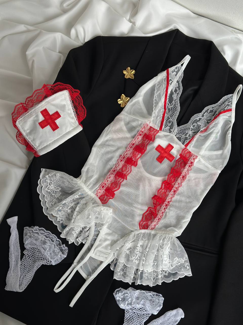 White Nurse Cosplay Lingerie