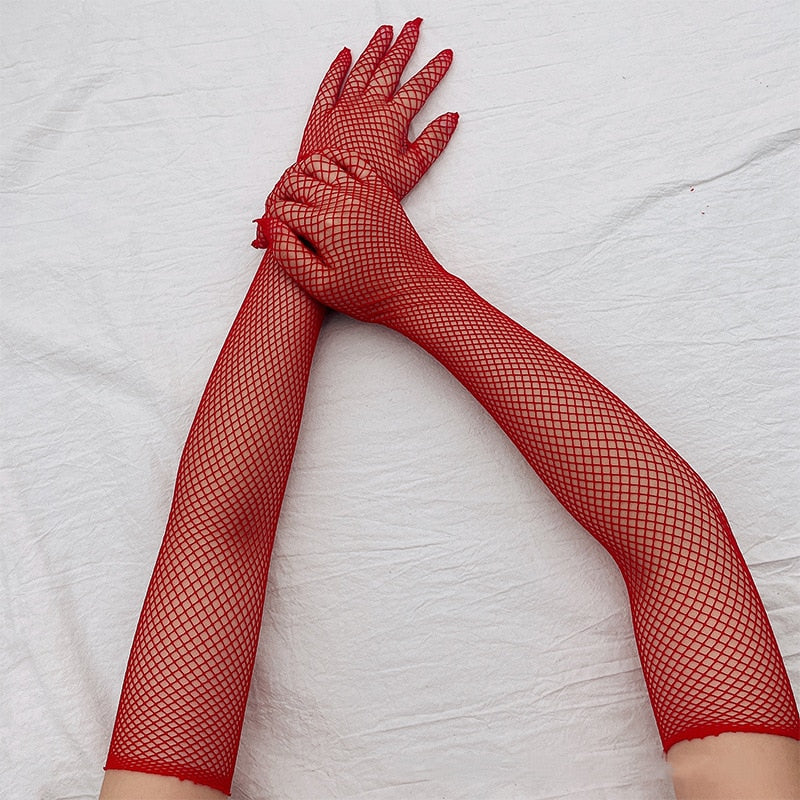 Enchant Fishnet Long Gloves